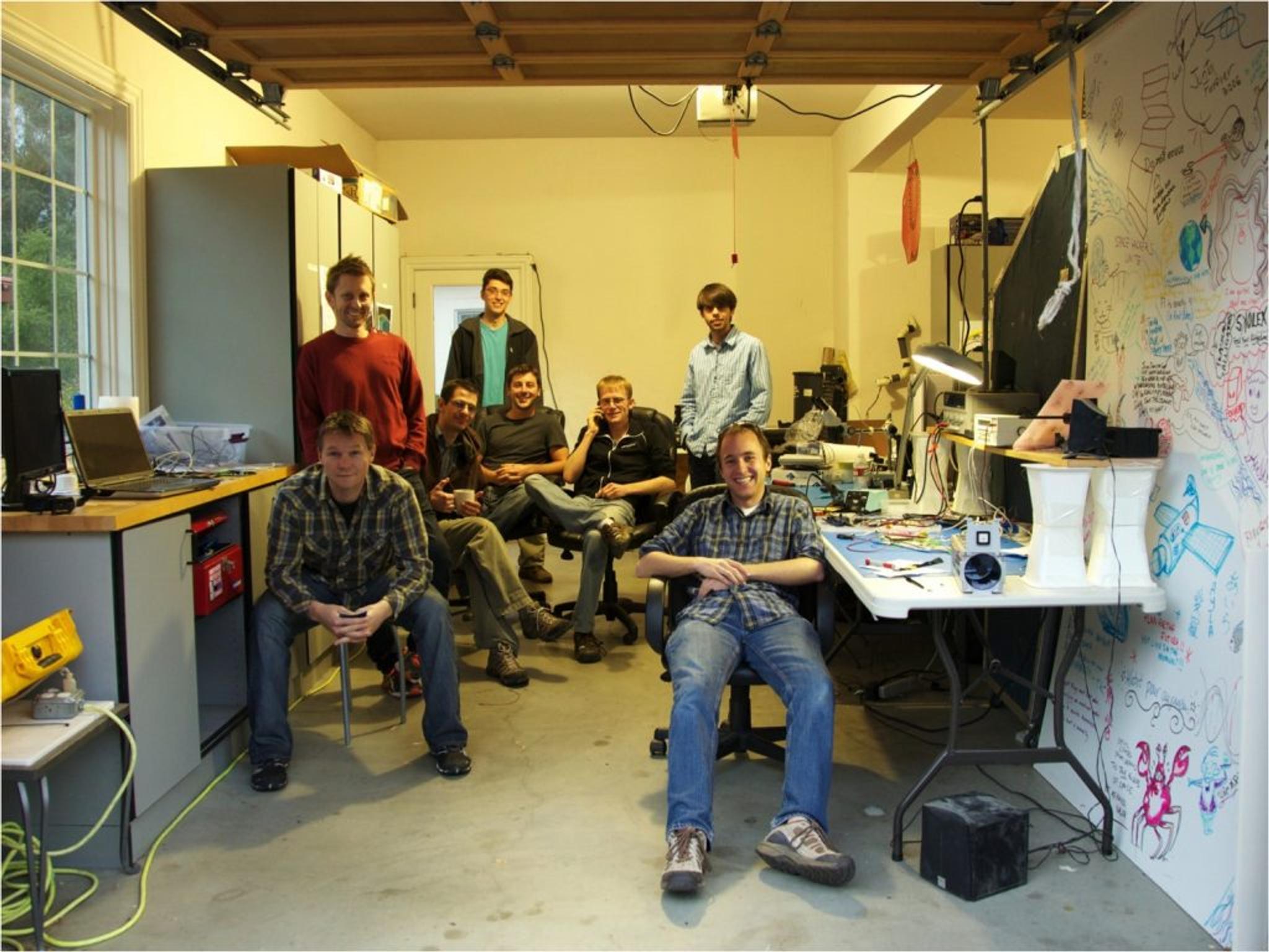 Planet's founding team in their Silicon Valley garage in 2012.